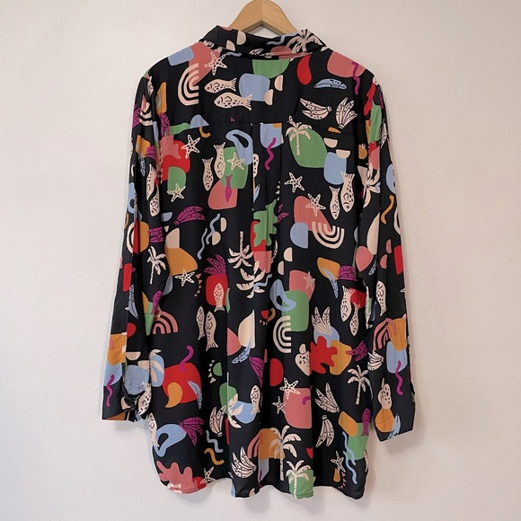 Colorful Patterned Women's Top - Picture 5 of 6